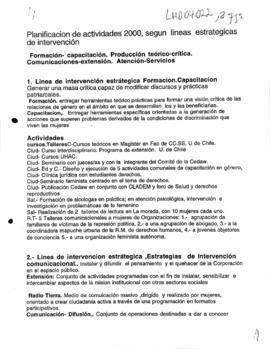 Planificación de Actividades 2000