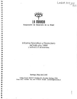 Informe Narrativo y Financiero NOVIB año 1999