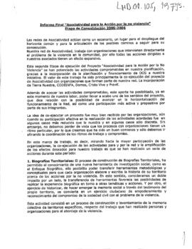 Informe Final "Asociatividad para la Acción por la No Violencia"