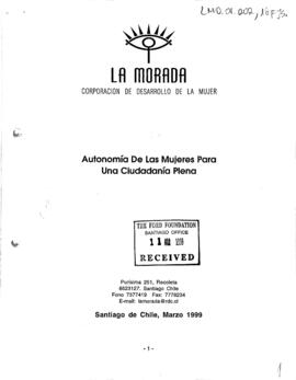 Autonomía de las Mujeres para una ciudadanía Plena