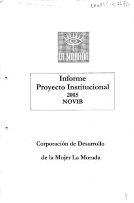 Informe Proyecto Institucional 2005 NOVIB