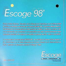 Invitación a Premios Escoge 1998