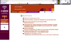 Capturas de pantalla página web 2003 -2