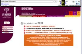 Capturas de pantalla página web 2004 - 5