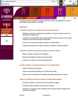 Capturas de pantalla página web 2001 10
