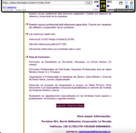 Capturas de pantalla página web 2006 - 9