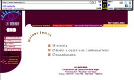 Capturas de pantalla página web 2006 - 2