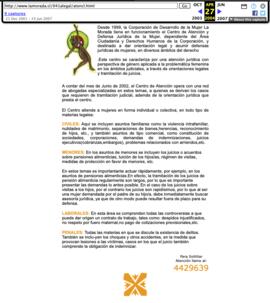 Capturas de pantalla página web 2004 - 8