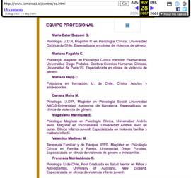 Capturas de pantalla página web 2006 - 10