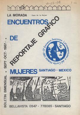 Boletín bimensual (sic) de la Casa de la Mujer La Morada, septiembre - octubre 1987