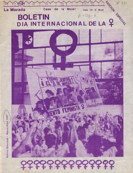 Boletín bimestral de la Casa de la Mujer La Morada, marzo - abril 1987